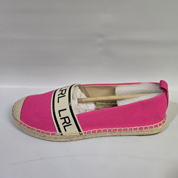 Lauren Ralph Lauren Caylee Flat Espadrilles Shoes Pink 6 NIB Travel Vacation - Picture 4 of 12